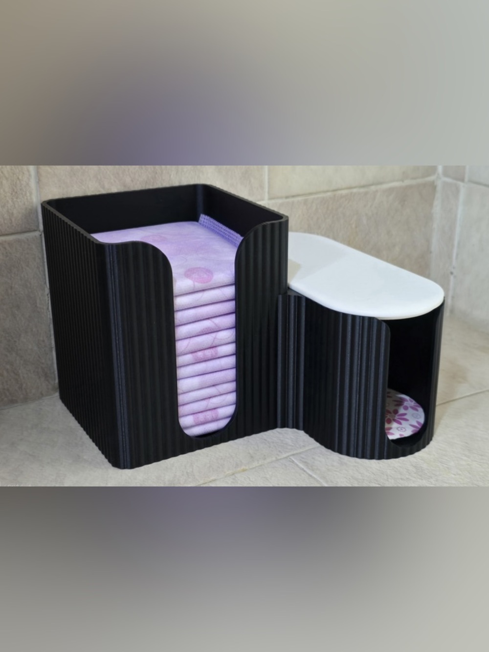 Bathroom Organizer for Pads & Panty Liners | Feminine Hygiene Storage Holder